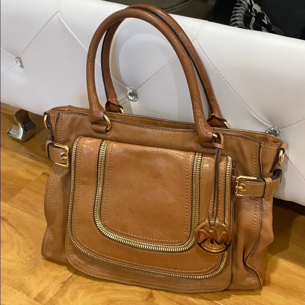 Tan MK handbag